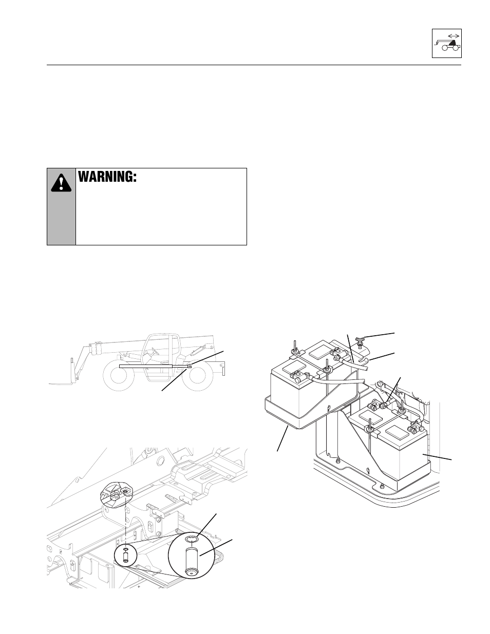 Transfer cylinder replacement, Warning | Lull 944E-42 Service Manual User Manual | Page 829 / 846