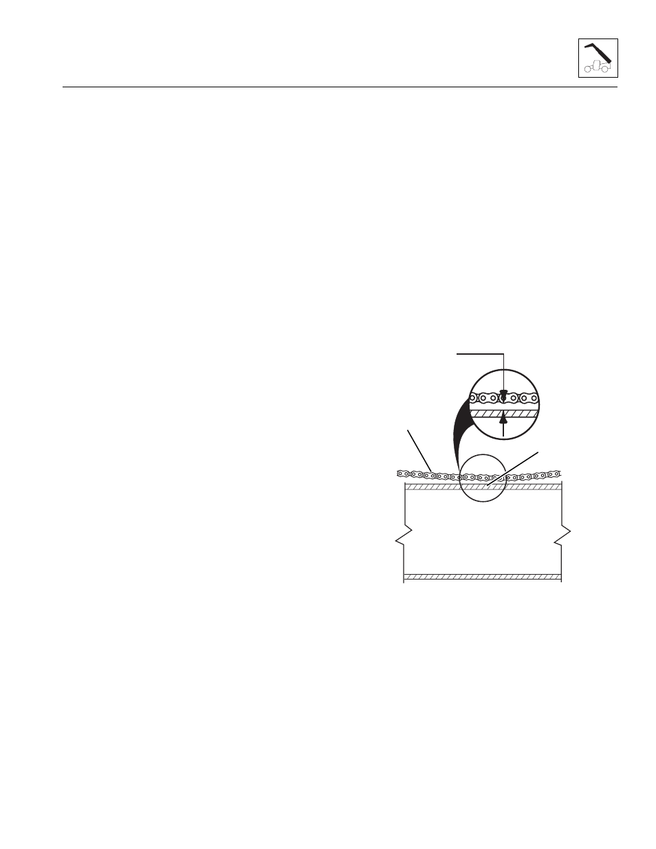 Chain lubrication, Boom chain tension check, Section 3.4.3, “boom chain tension check,” and | To section 3.4.2, “chain lubrication, Section 3.4.2, “chain lubrication, To section 3.4.3, “boom, Chain tension check | Lull 944E-42 Service Manual User Manual | Page 83 / 846