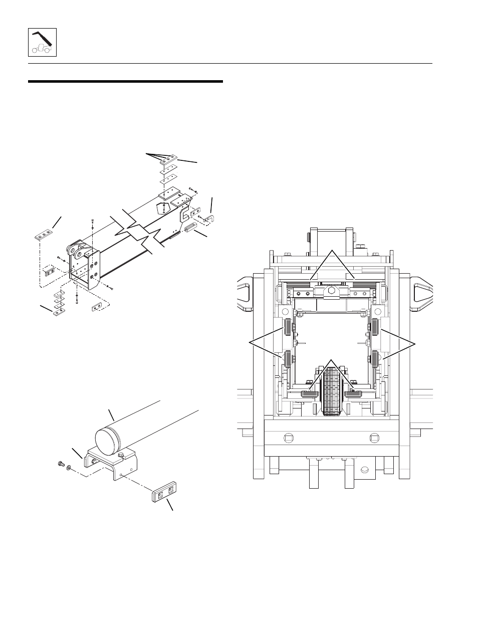 Boom wear pads, Boom wear pad replacement, E; section 3.5.1, “boom wear pad replacement | Section 3.5, Boom wear pads,” f, O section 3.5 | Lull 944E-42 Service Manual User Manual | Page 92 / 846