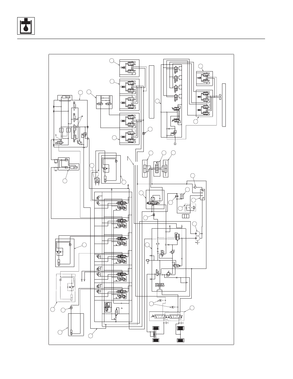 2 hydraulic schematic, 944e, Hydraulic schematic, 944e, Hydraulic system | Mu7430b | Lull 944E-42 Service Manual User Manual | Page 128 / 266