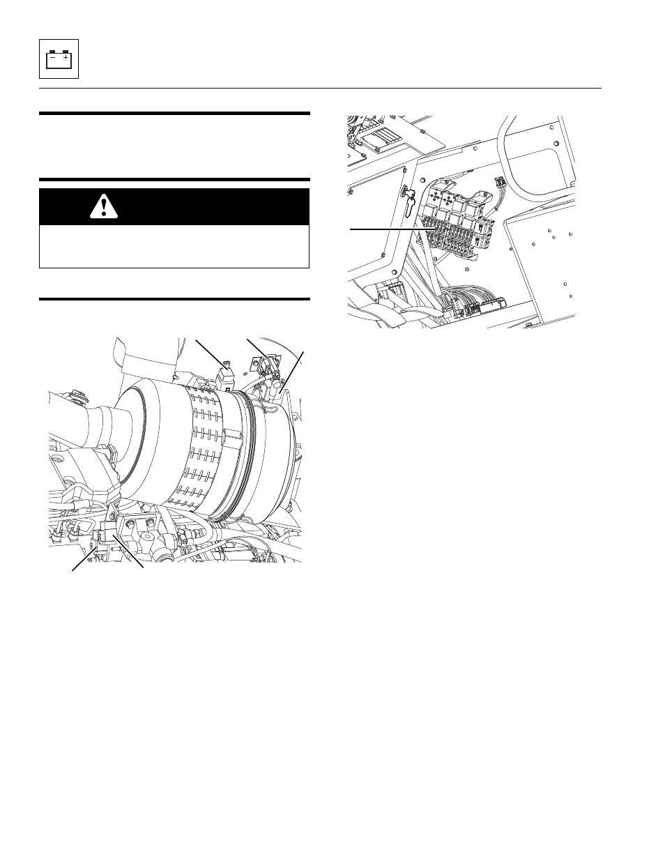 2 specifications, 3 safety information, 4 fuses and relays | 1 engine compartment, 2 cab, Specifications, Safety information, Fuses and relays, Engine compartment, Warning | Lull 944E-42 Service Manual User Manual | Page 162 / 266