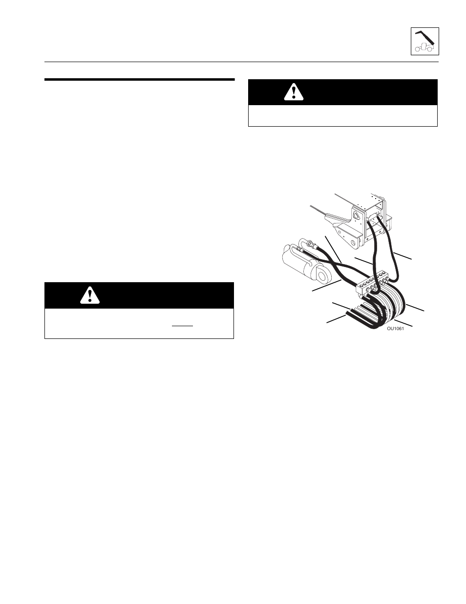 9 emergency boom lowering, 1 loss of engine power or hydraulic pump failure, 2 hydraulic line failure | Emergency boom lowering, Loss of engine power or hydraulic pump failure, Hydraulic line failure, Warning | Lull 944E-42 Service Manual User Manual | Page 57 / 266