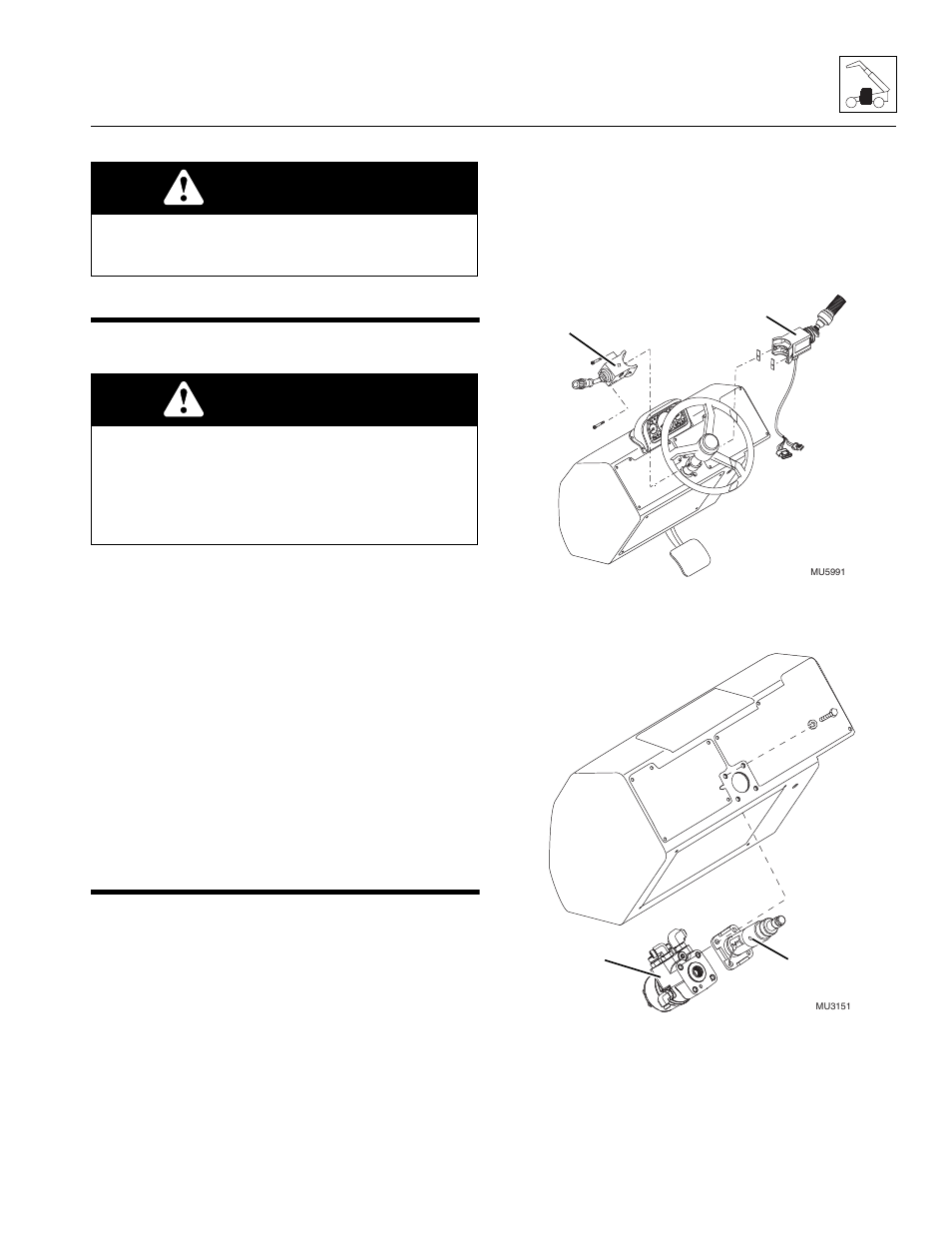 2 operator’s cab, 1 cab safety, 2 serial number decal | 3 cab components, 1 steering column and steering valve, Operator’s cab, Cab components, Cab safety, Serial number decal, Steering column and steering valve | Lull 944E-42 Service Manual User Manual | Page 63 / 266
