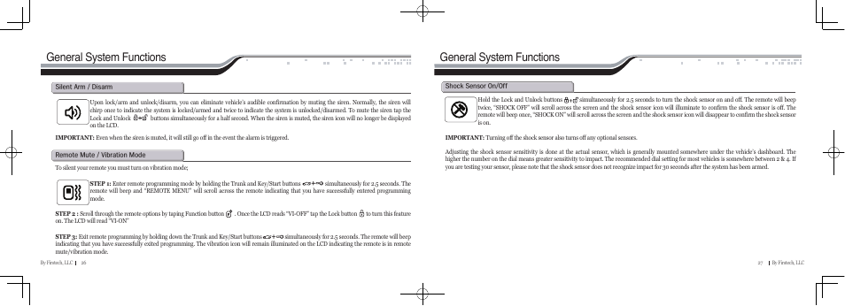 General system functions | CompuSTAR RF-P2W901-SS (Remote 2W901R-SS) User Manual | Page 14 / 22