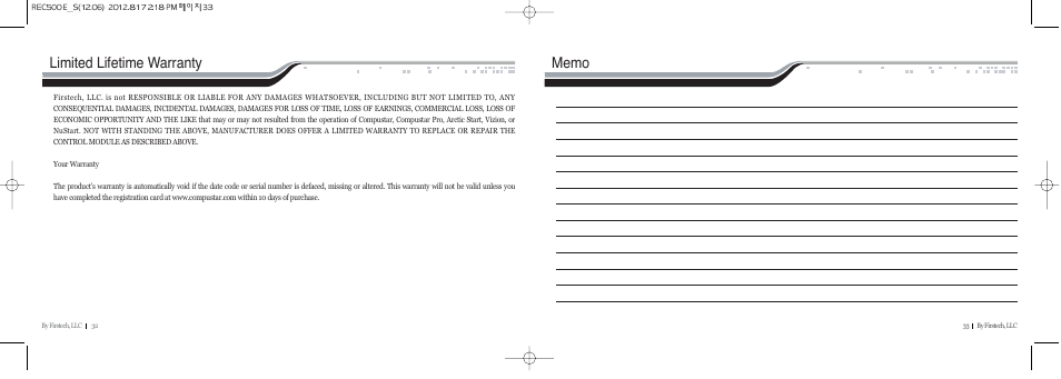 CompuSTAR RF-P2W902-SP (Remote 2W902R-SP) User Manual | Page 17 / 18