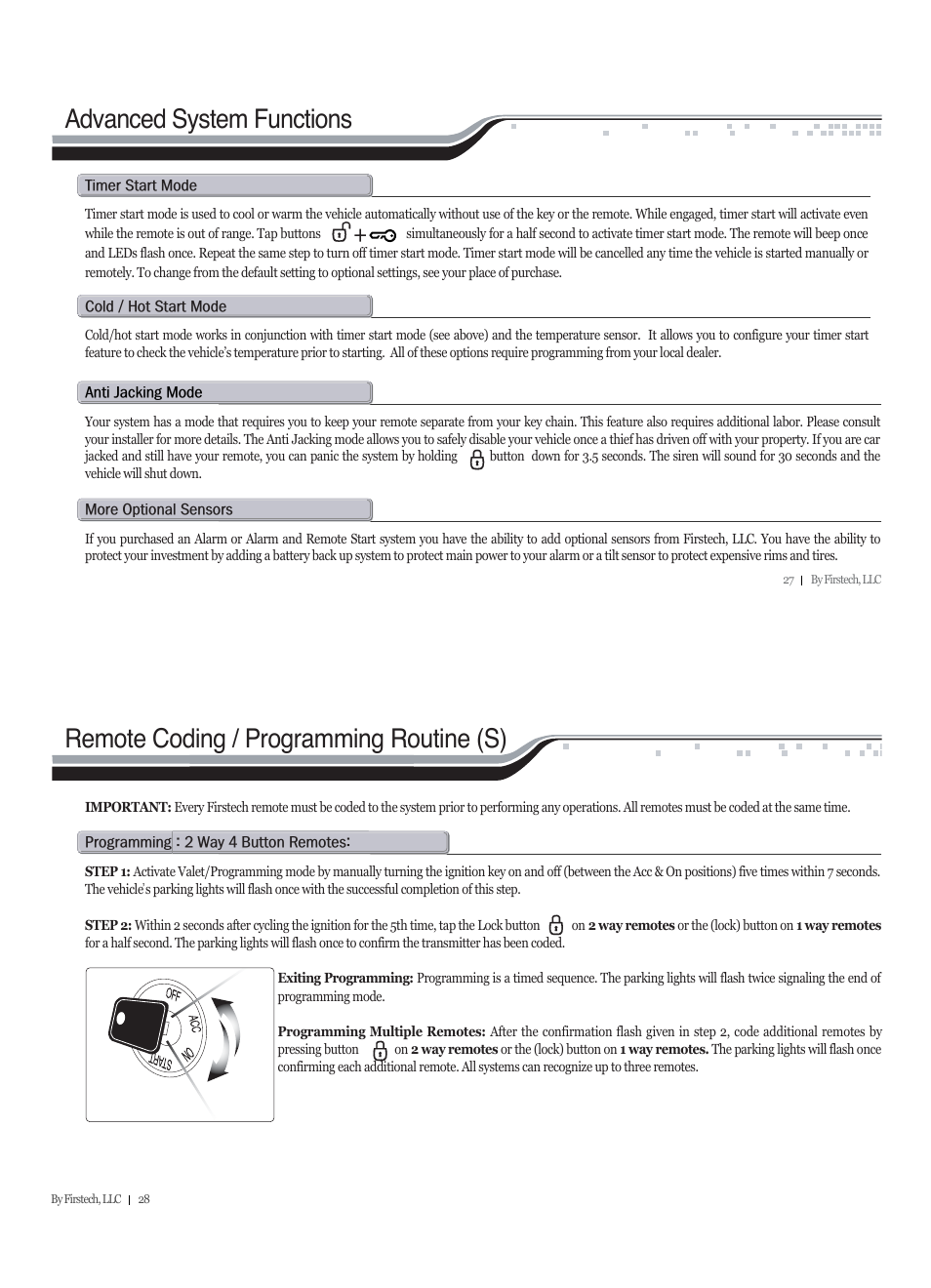 Advanced system functions, Remote coding / programming routine (s) | CompuSTAR RF-2W940-SS (Remote 2W940R-SS) User Manual | Page 14 / 17