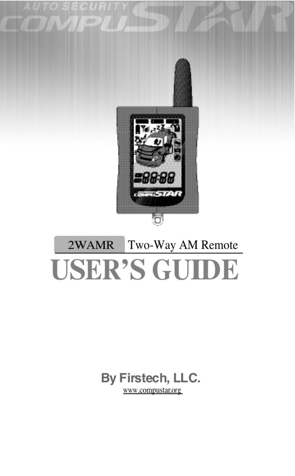 CompuSTAR 2WAM (LCD) (Remote 2WAMR) User Manual | 9 pages