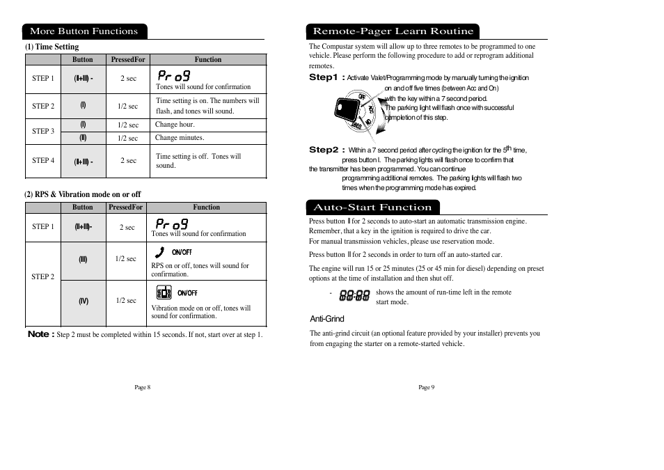 CompuSTAR 2WAM (LCD) (Remote 2WAMR) User Manual | Page 5 / 9