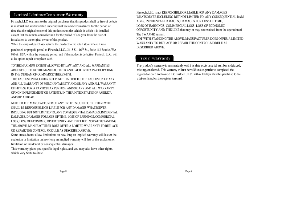 CompuSTAR 1WAM (Remote 1WAM4R) User Manual | Page 5 / 6