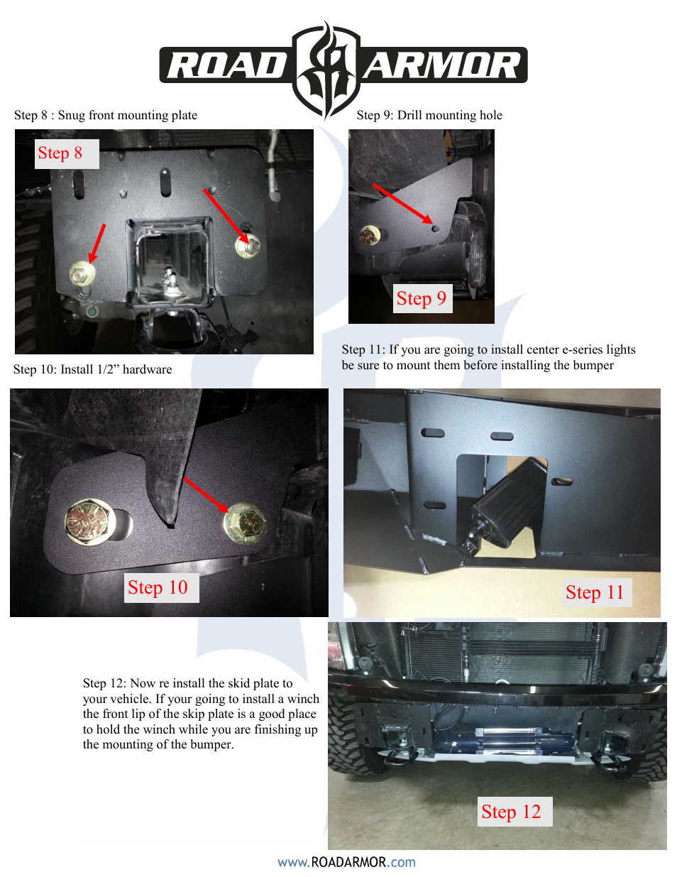 Road Armor 2010-2014 Ford Raptor Front Bumper User Manual | Page 4 / 5