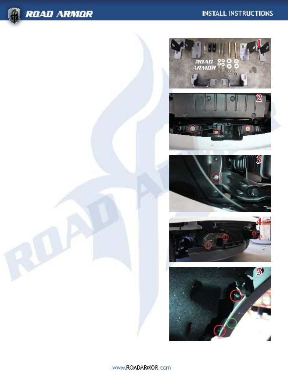 Road Armor 2009-2012 Ford F-150 Front Bumper User Manual | Page 2 / 6
