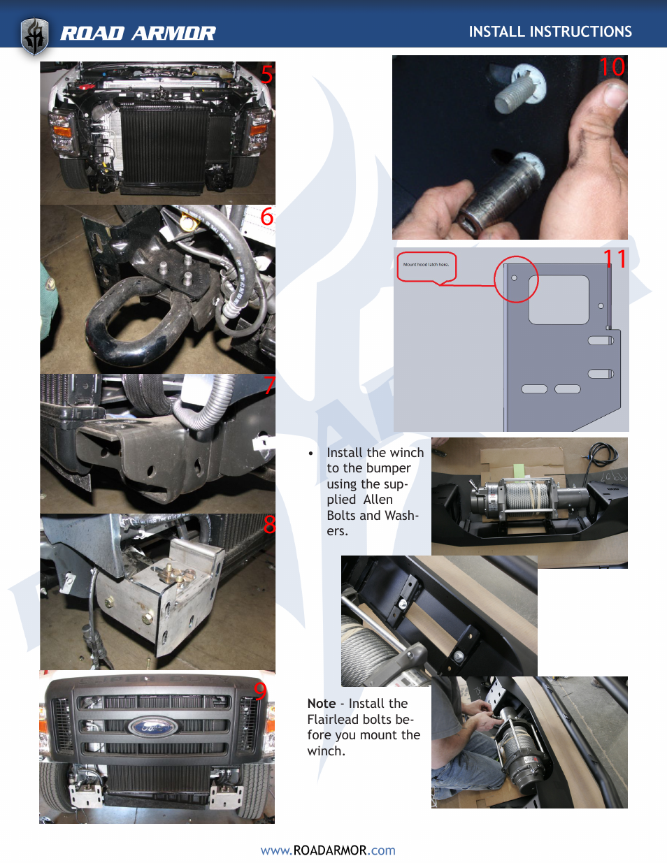 Road Armor 2008-2010 Ford Super Duty Front Bumper User Manual | Page 3 / 3