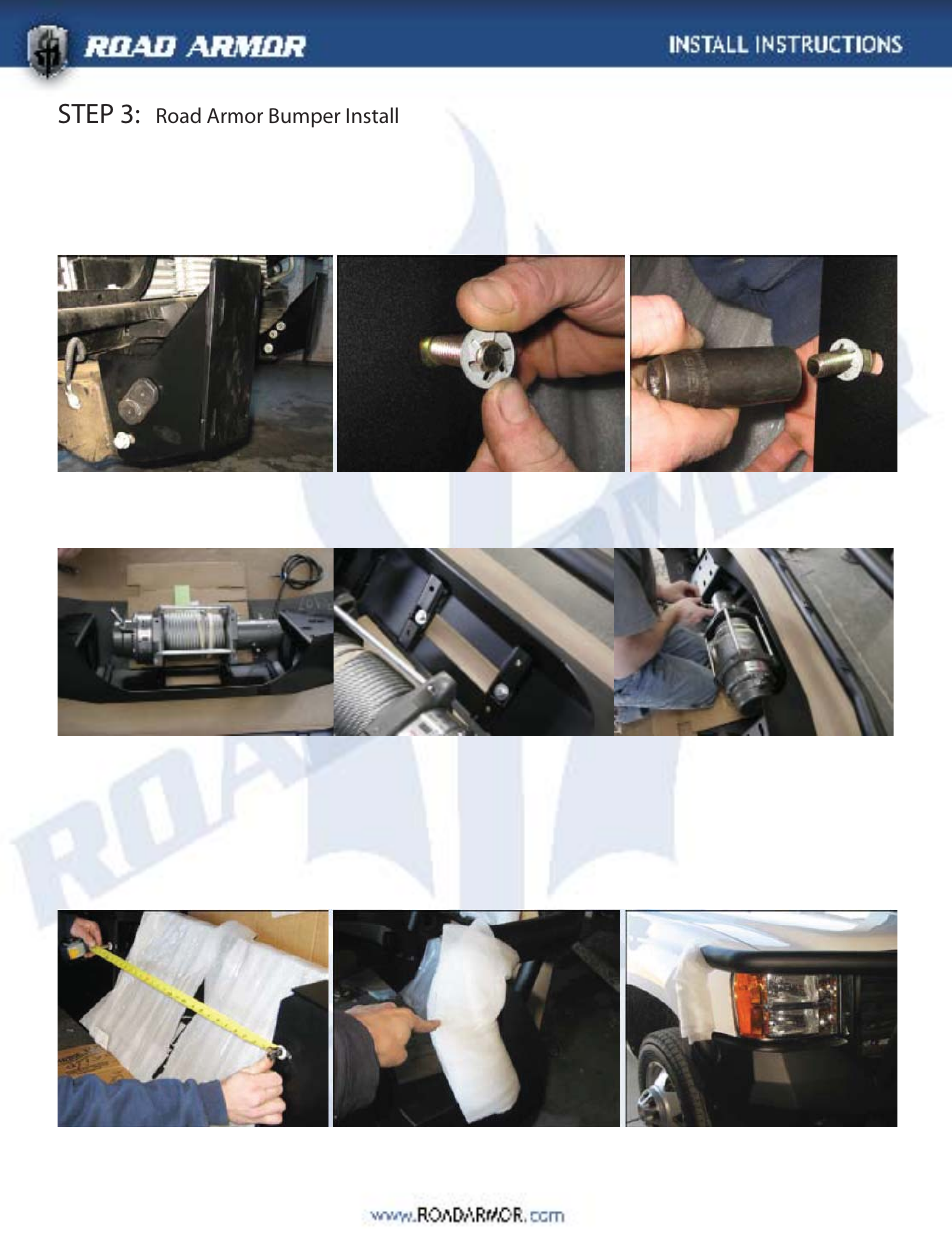 Step 3 | Road Armor 2008-2012 Chevy 1500,2500,3500 Front Bumper User Manual | Page 3 / 4