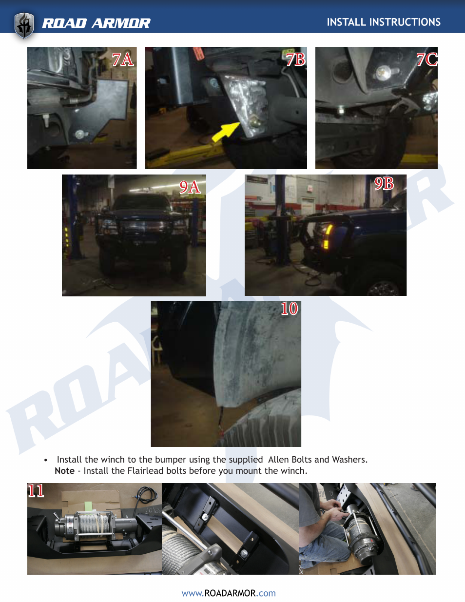 Road Armor 2003-2007 Chevy 2500,3500 Front Bumper User Manual | Page 4 / 4