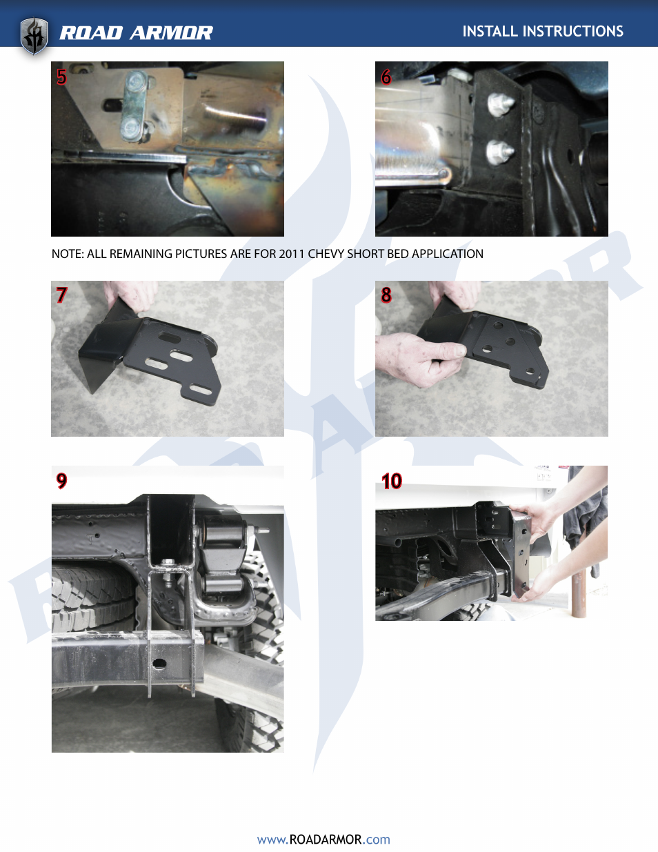 Road Armor 2008-2011 Chevy Rear Bumper User Manual | Page 4 / 5