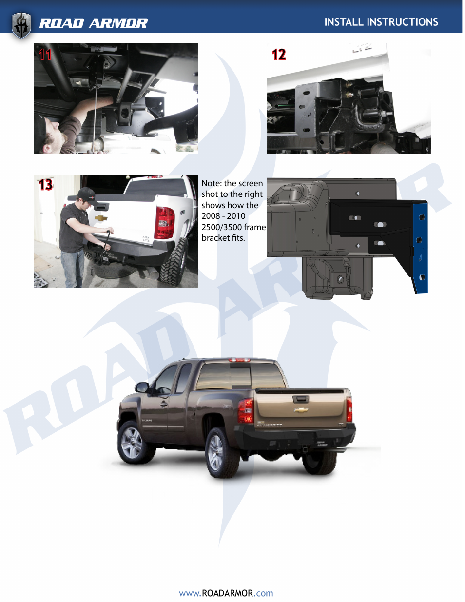 Road Armor 2008-2011 Chevy Rear Bumper User Manual | Page 5 / 5