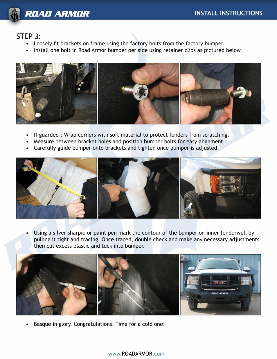 Step 3 | Road Armor 2008-2011 GMC Front Bumper User Manual | Page 3 / 5