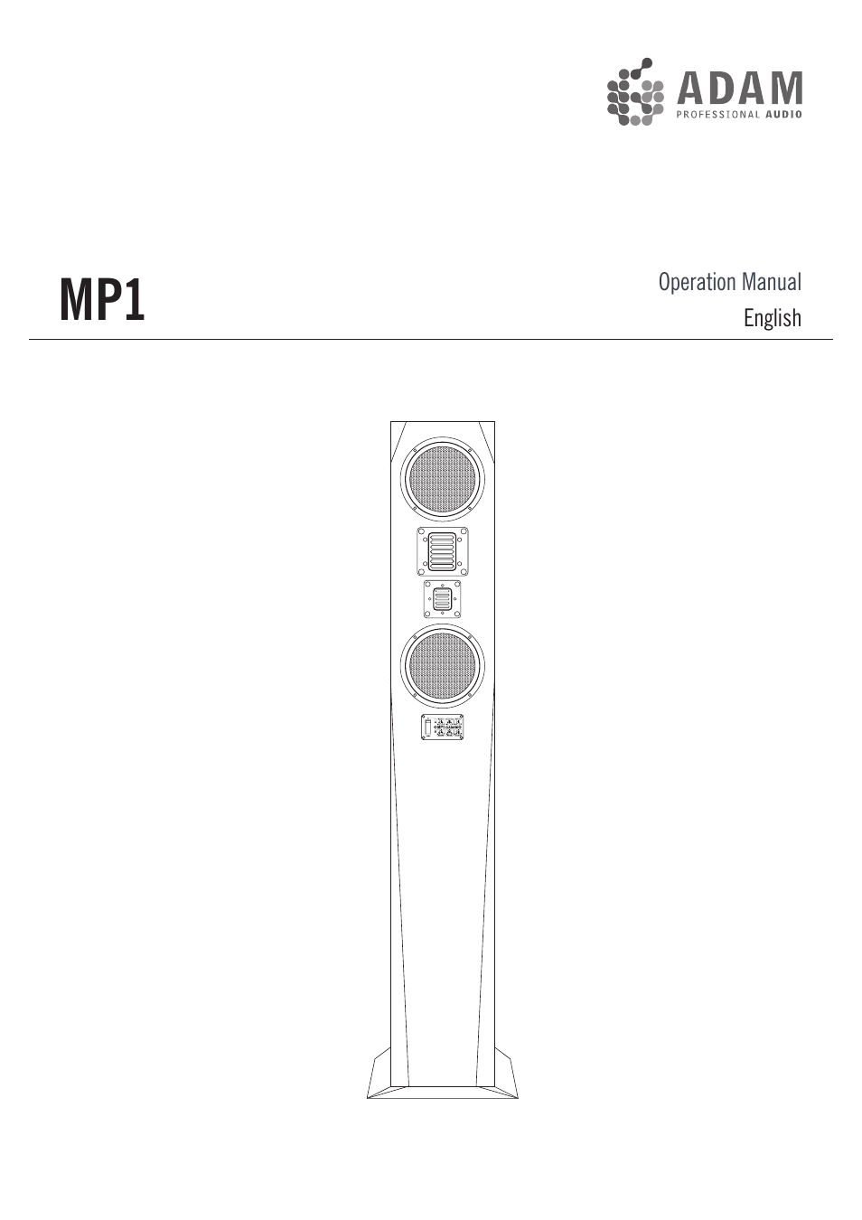 ADAM Audio MP1 User Manual | 16 pages