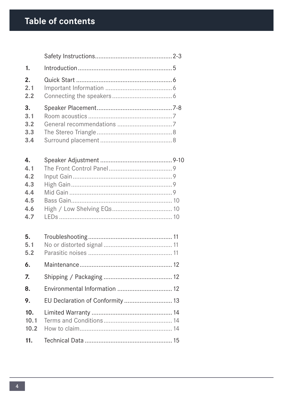 ADAM Audio MP1 User Manual | Page 4 / 16