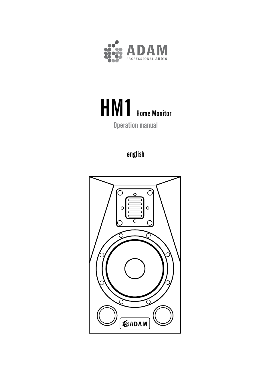 ADAM Audio HM1 User Manual | 8 pages