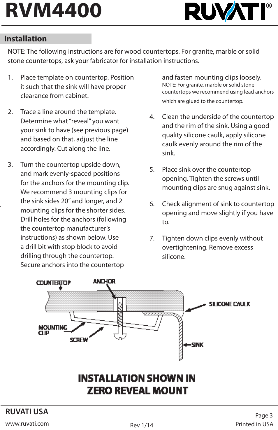 Rvm4400 | Ruvati RVM4400 User Manual | Page 3 / 4