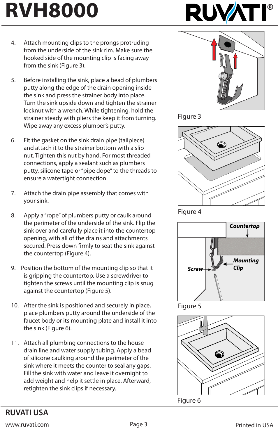 Rvh8000, Ruvati usa | Ruvati RVH8000 User Manual | Page 3 / 4