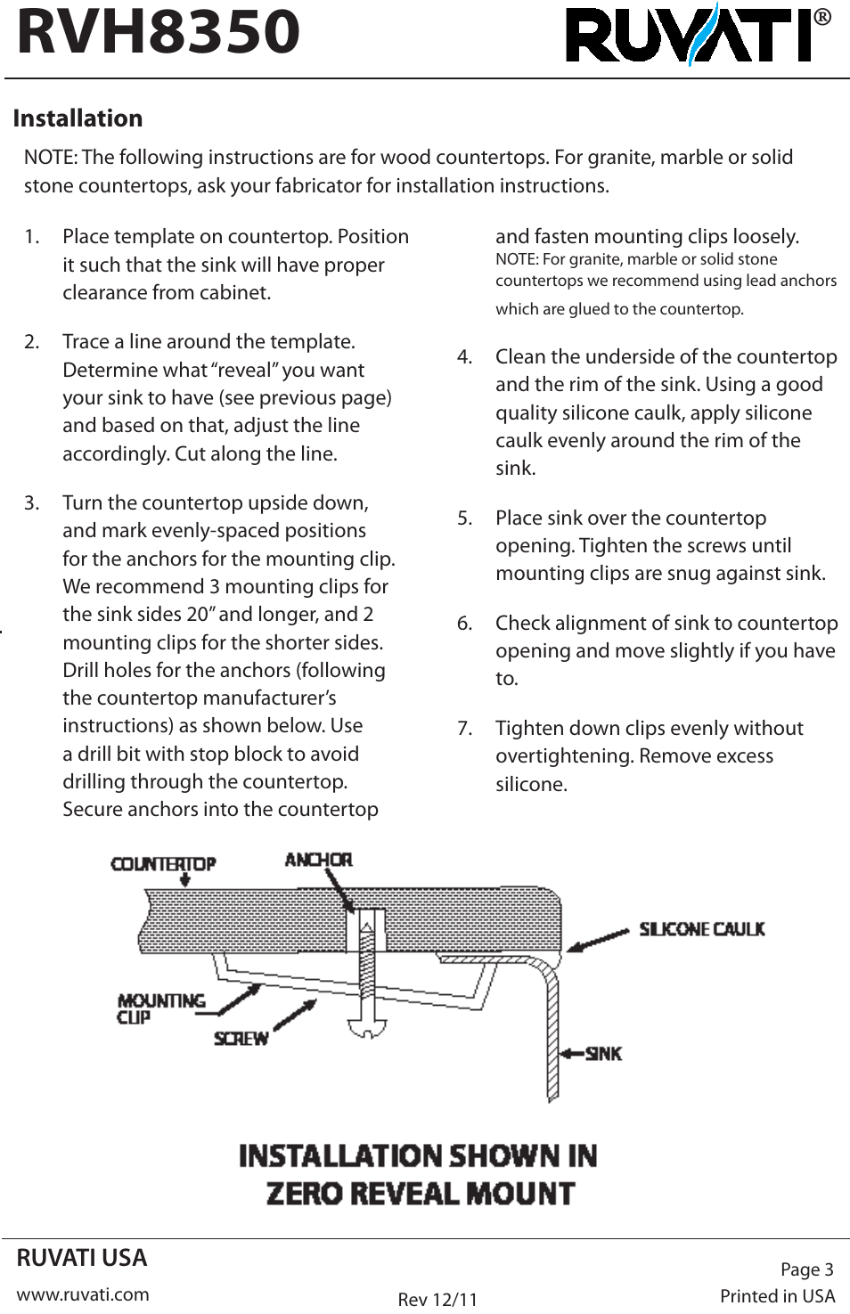 Rvh8350 | Ruvati RVH8350 User Manual | Page 3 / 4