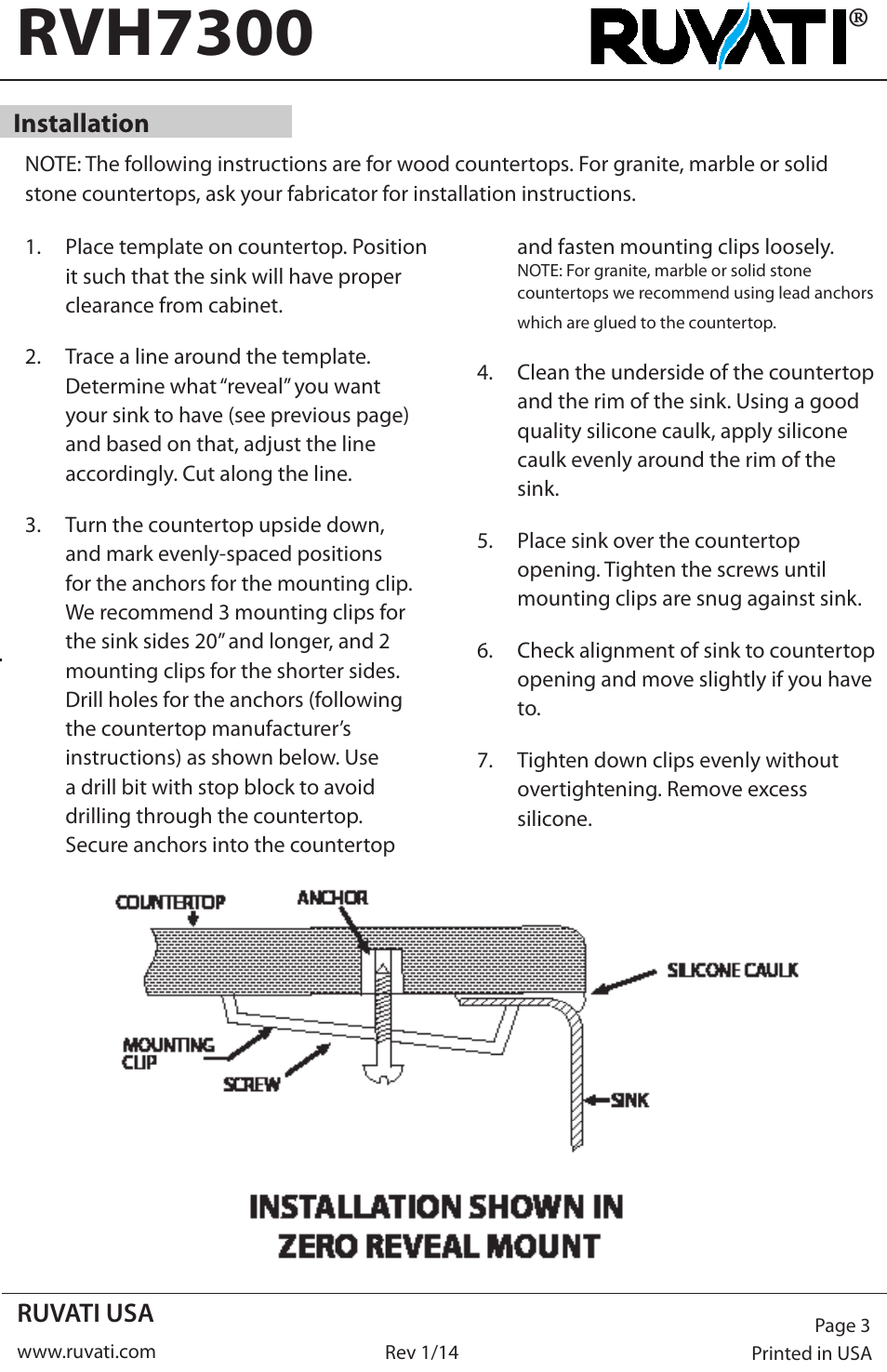 Rvh7300 | Ruvati RVH7300 User Manual | Page 3 / 4