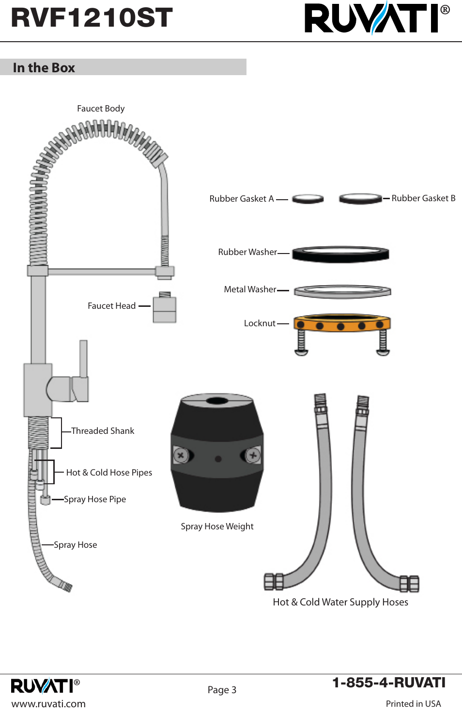 Rvf1210st | Ruvati RVF1210ST User Manual | Page 3 / 10