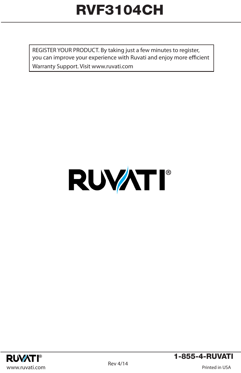 Rvf3104ch | Ruvati RVF3104CH User Manual | Page 8 / 8