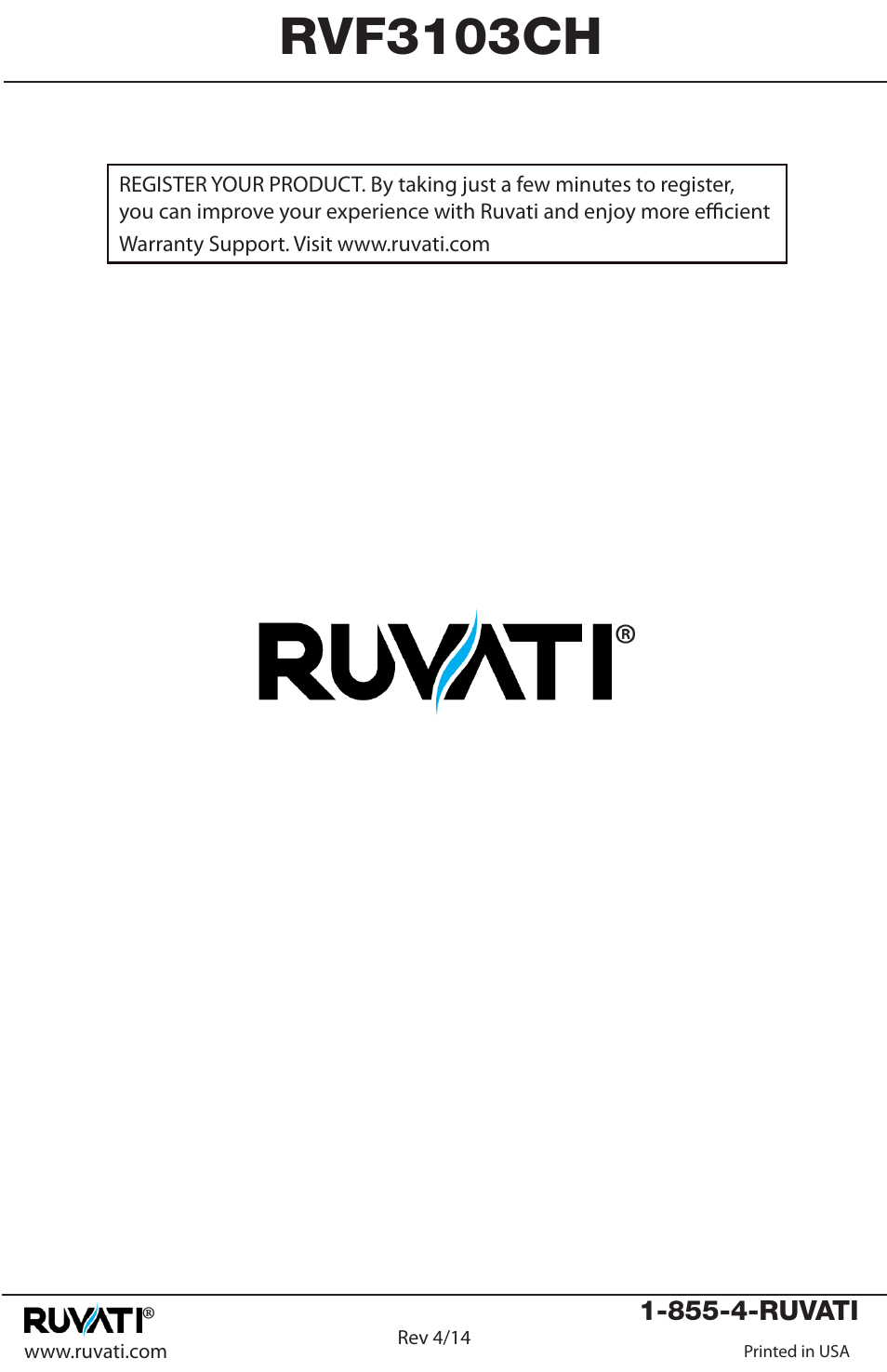 Rvf3103ch | Ruvati RVF3103CH User Manual | Page 8 / 8