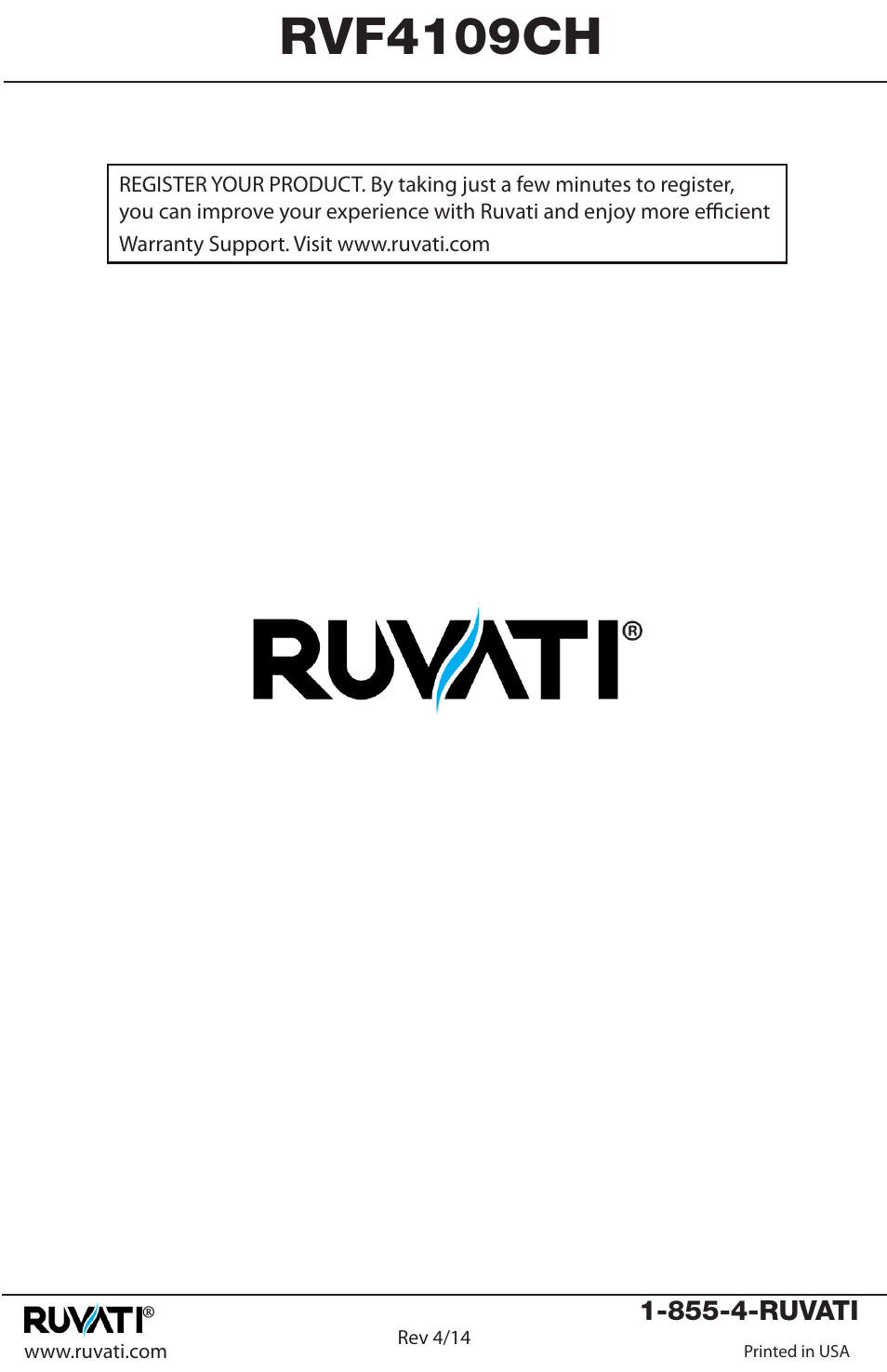 Rvf4109ch | Ruvati RVF4109CH User Manual | Page 8 / 8