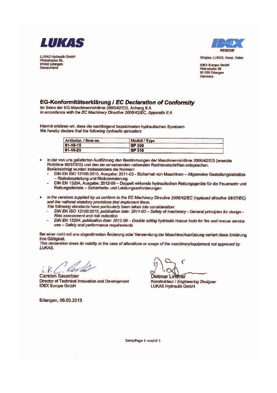 Lukas SP 512 User Manual | Page 44 / 48