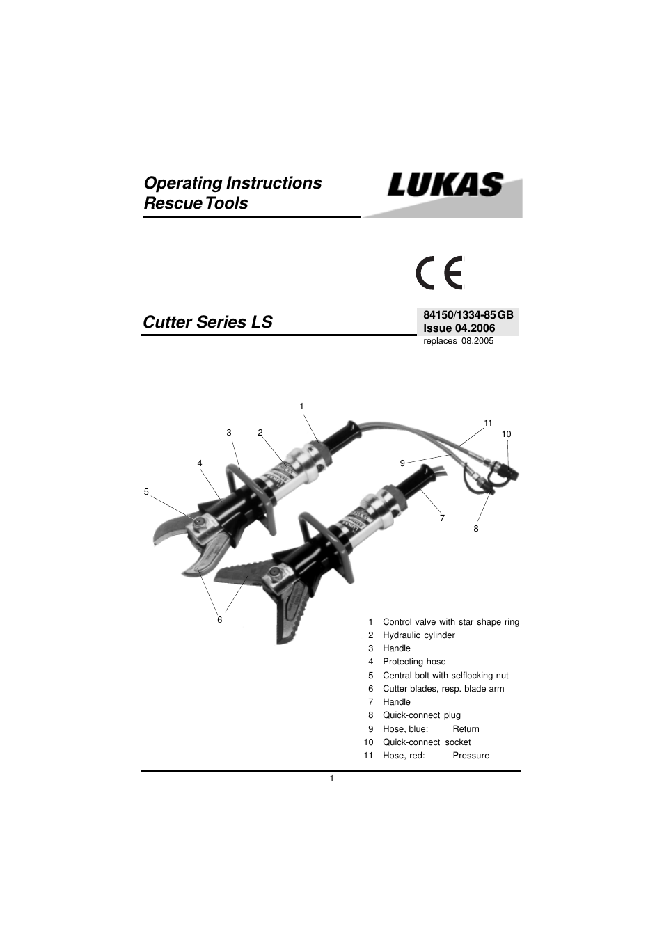 Lukas LS Series Cutter User Manual | 15 pages
