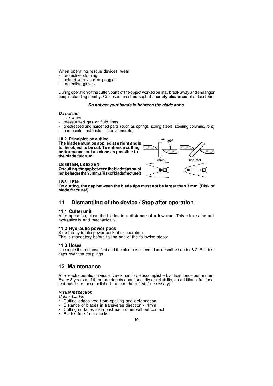 12 maintenance | Lukas LS530EN User Manual | Page 10 / 16