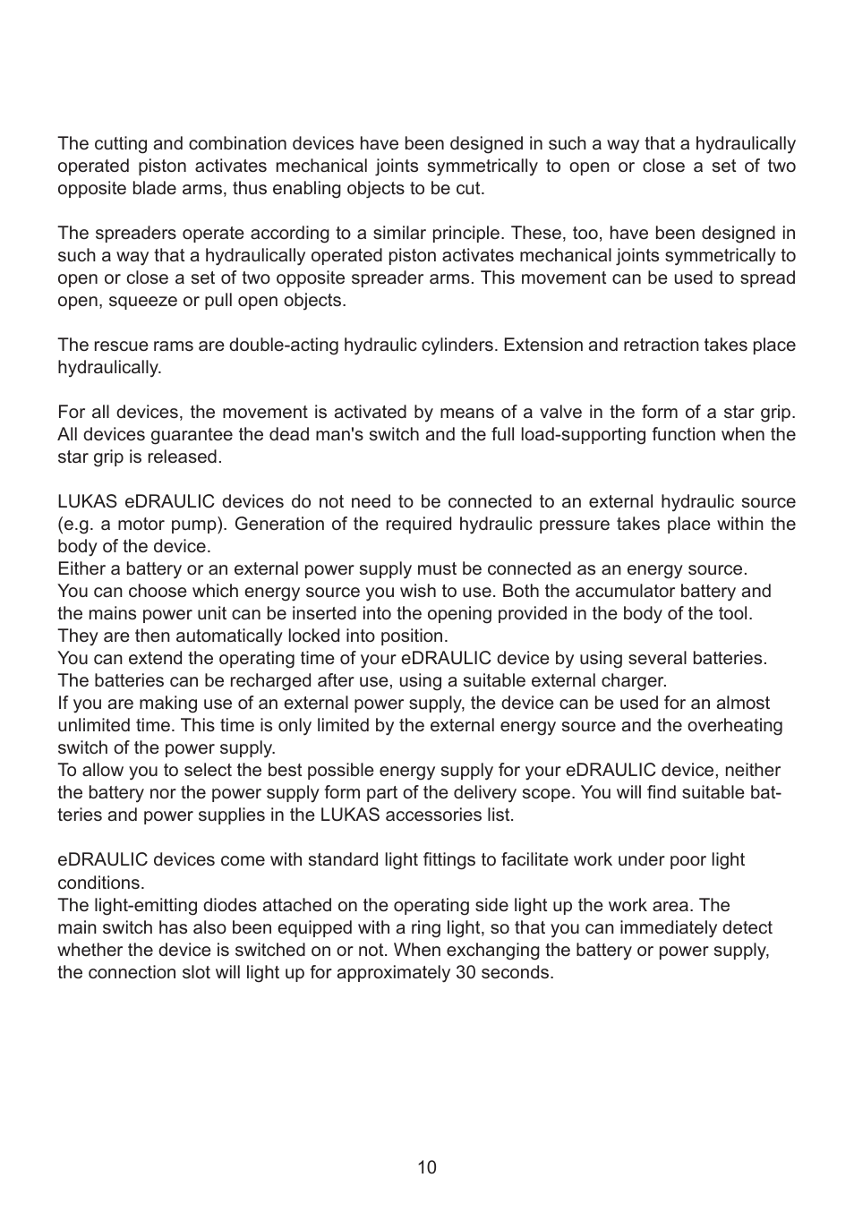 Functional description | Lukas SC 357 E2 User Manual | Page 10 / 48