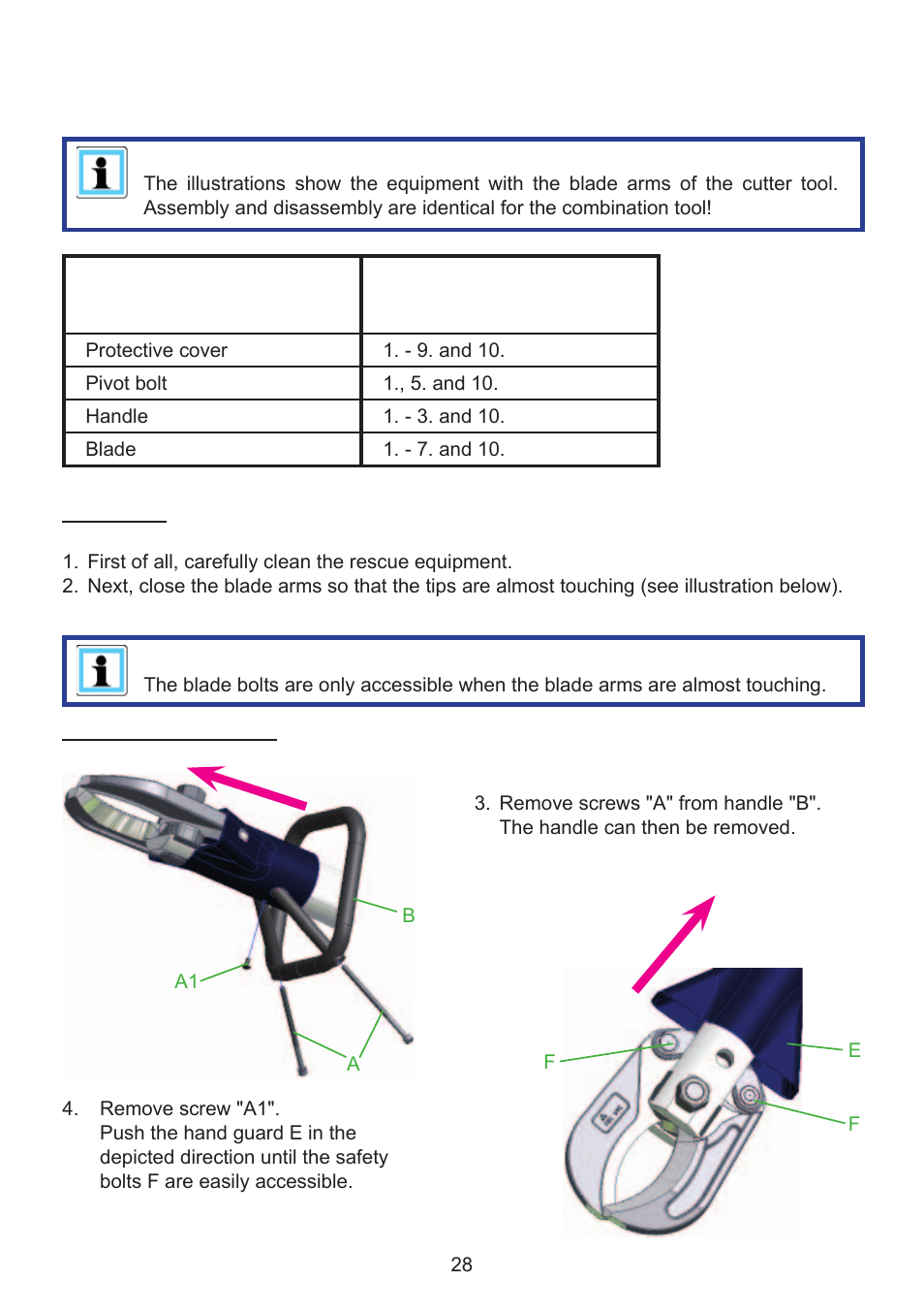 Components to be replaced required work steps | Lukas SC 357 E2 User Manual | Page 28 / 48