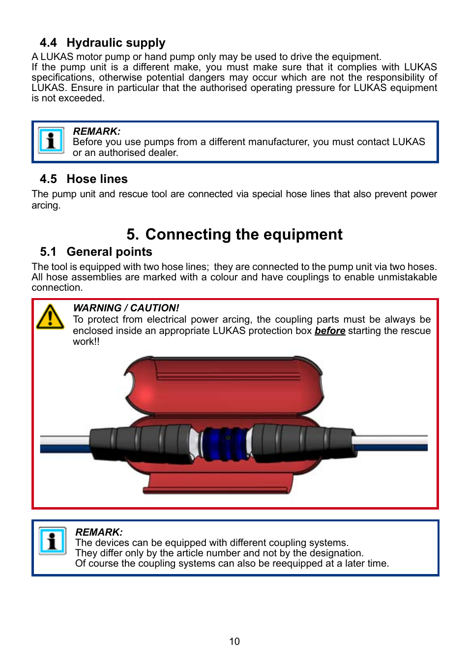 Connecting the equipment 5 | Lukas LS 330 Fi User Manual | Page 10 / 32