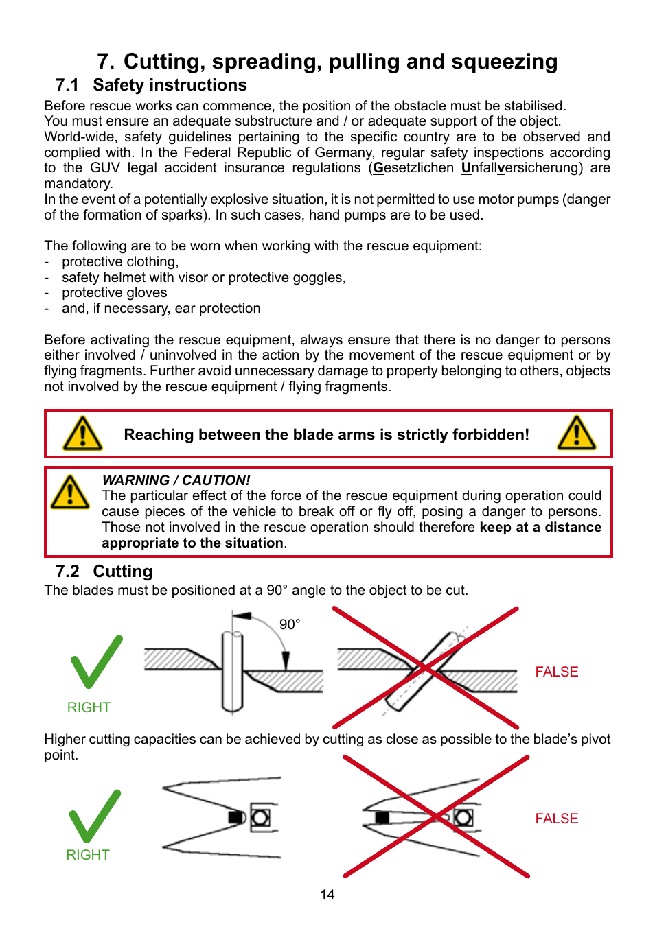 Cutting, spreading, pulling and squeezing 7 | Lukas LS 330 Fi User Manual | Page 14 / 32