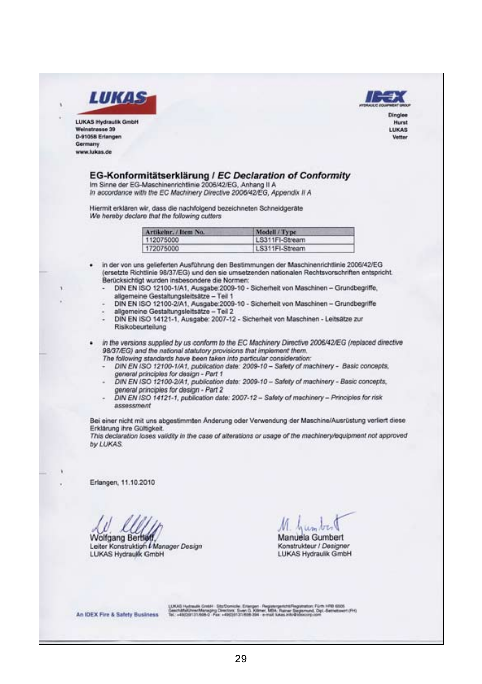Lukas LS 330 Fi User Manual | Page 29 / 32