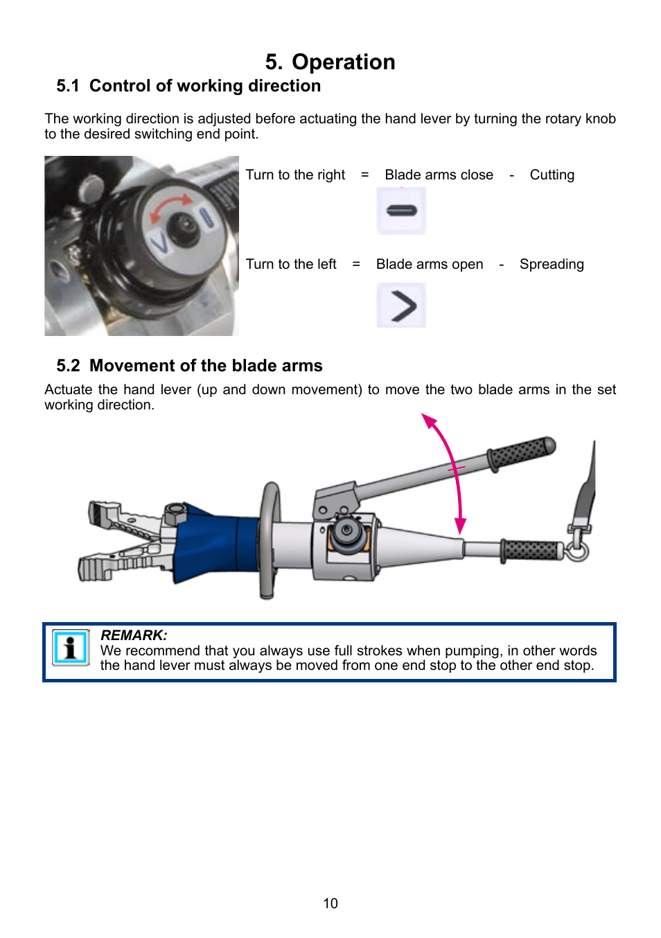 Operation 5 | Lukas LKS 31 User Manual | Page 10 / 24