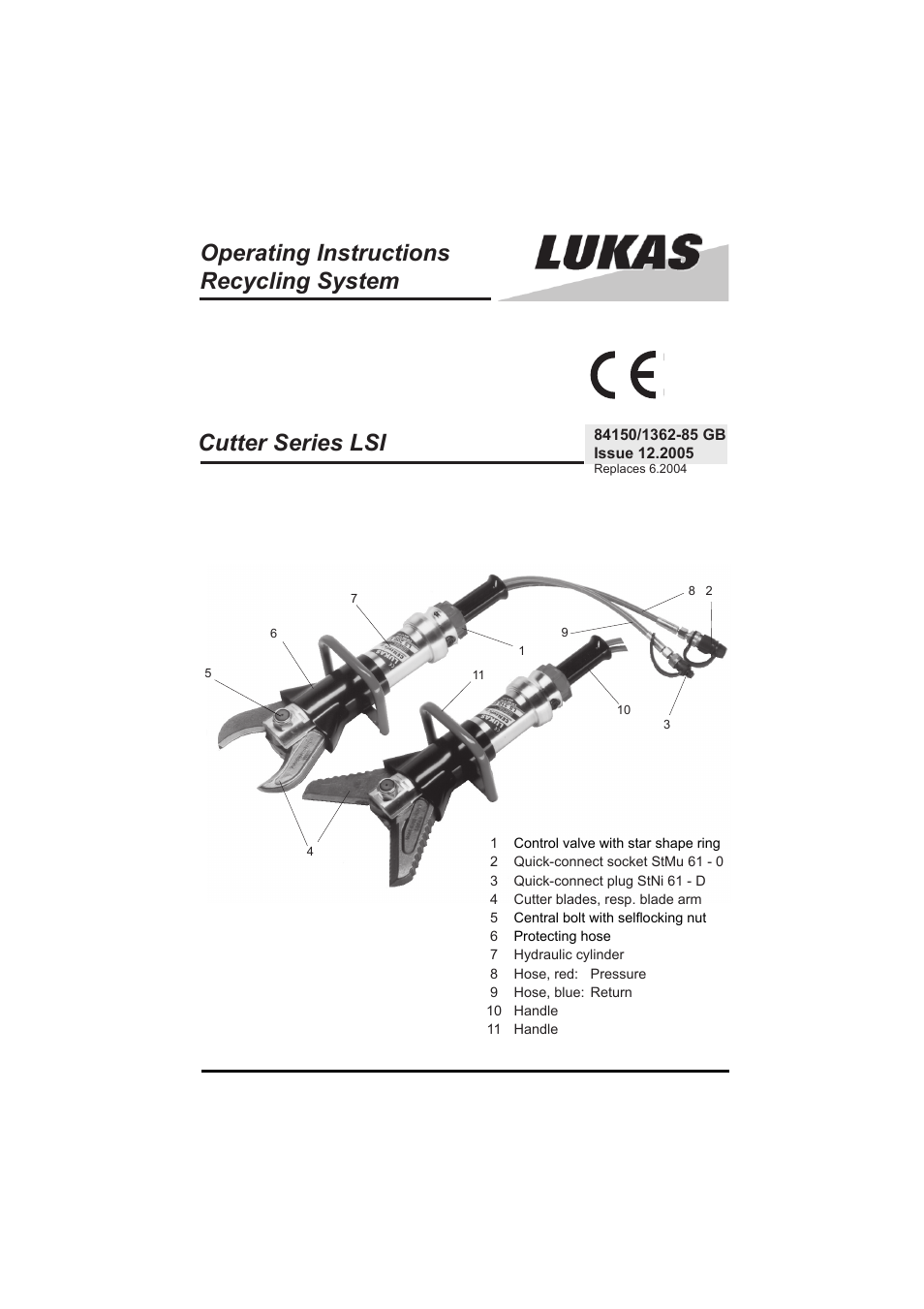 Lukas LSI Series Cutter User Manual | 20 pages