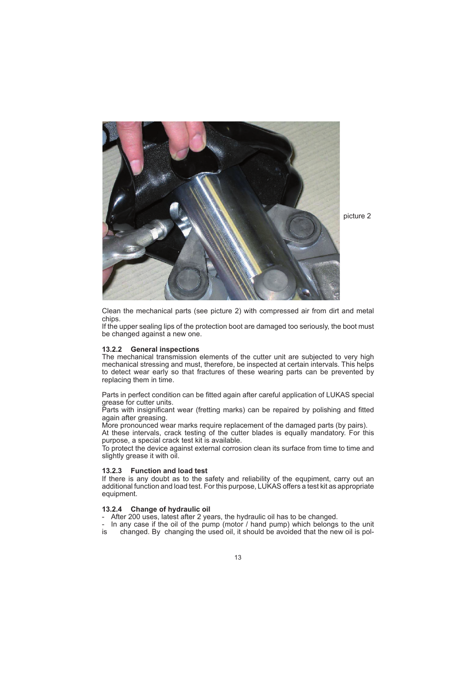 Lukas LSI Series Cutter User Manual | Page 13 / 20