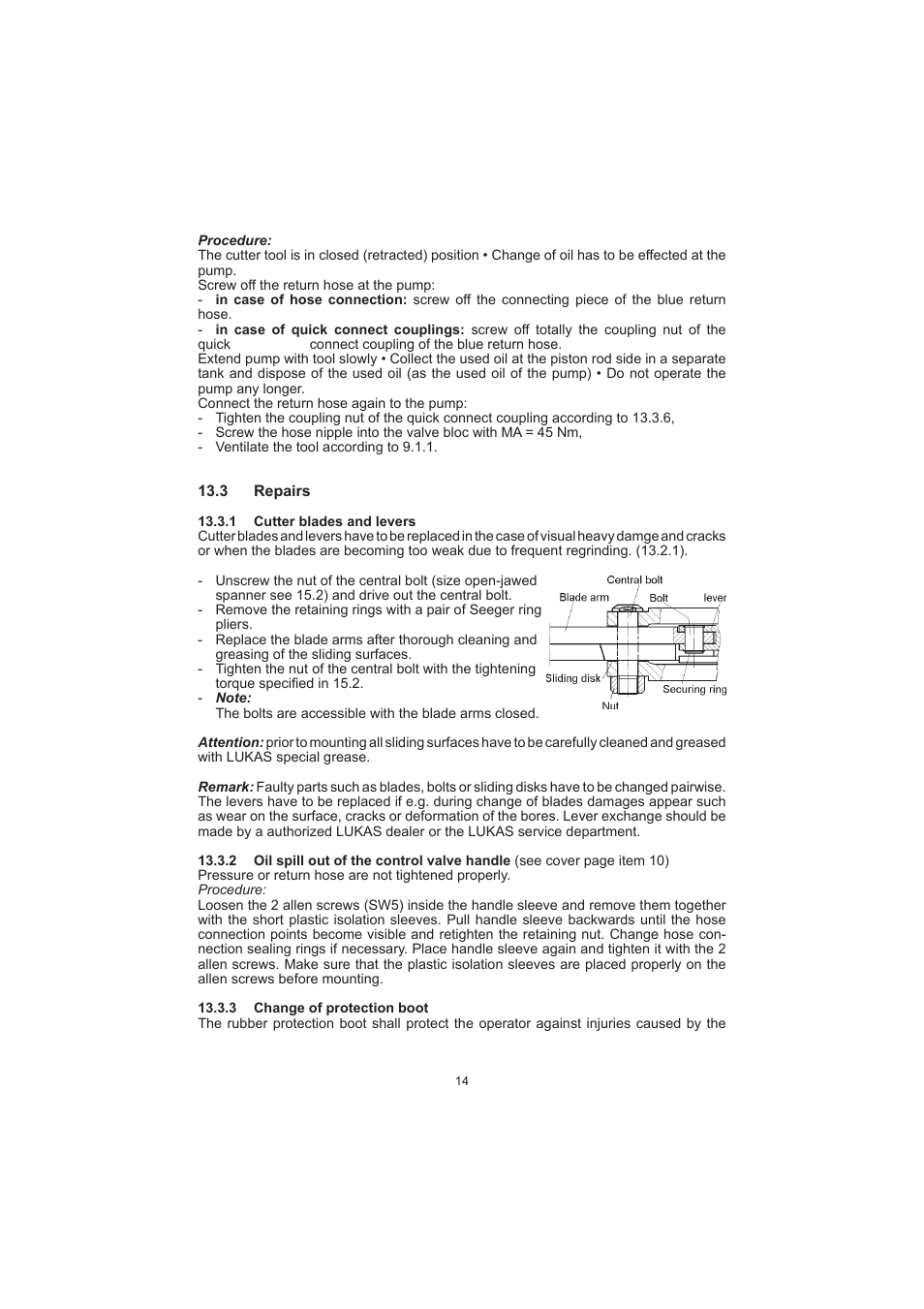 Lukas LSI Series Cutter User Manual | Page 14 / 20