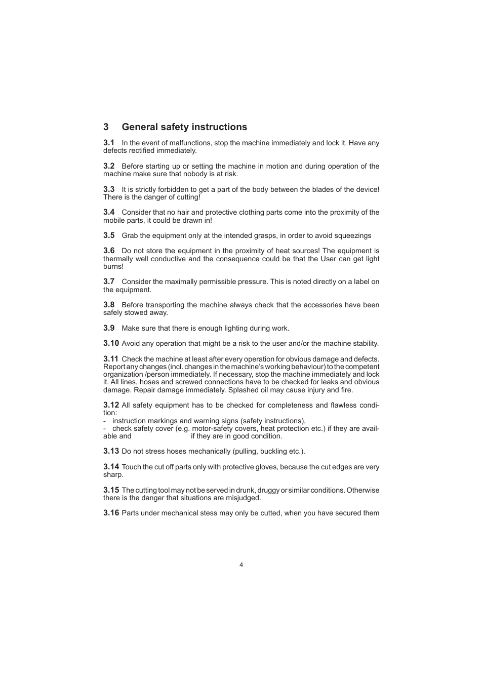 3general safety instructions | Lukas LSI Series Cutter User Manual | Page 4 / 20