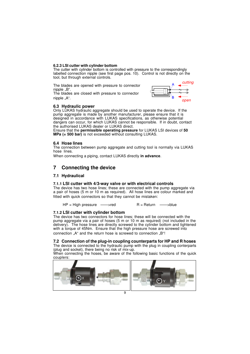 7connecting the device | Lukas LSI 55 User Manual | Page 9 / 23