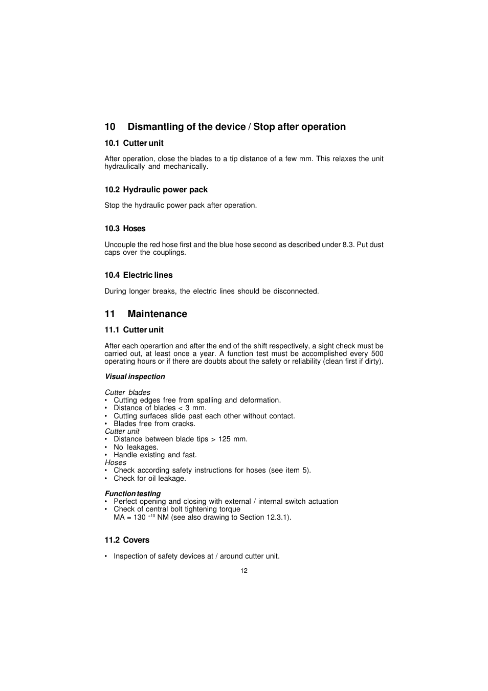 11 maintenance | Lukas LSI 400 User Manual | Page 12 / 19