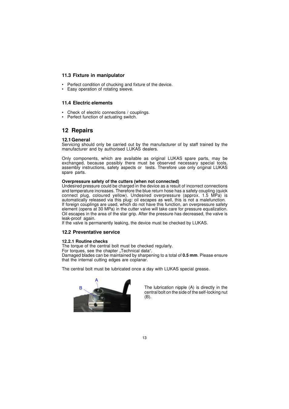 12 repairs | Lukas LSI 400 User Manual | Page 13 / 19