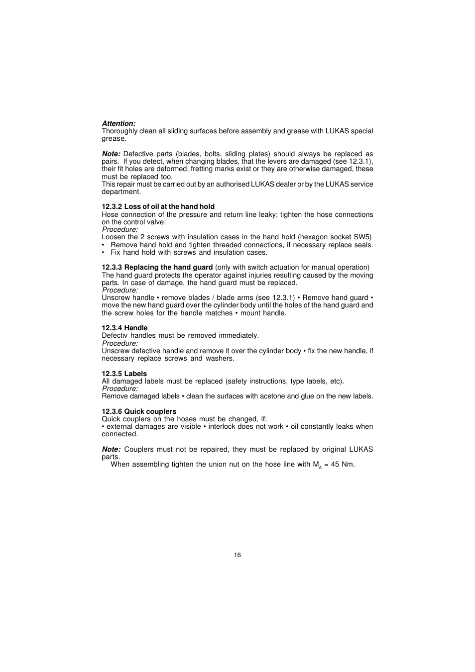 Lukas LSI 400 User Manual | Page 16 / 19