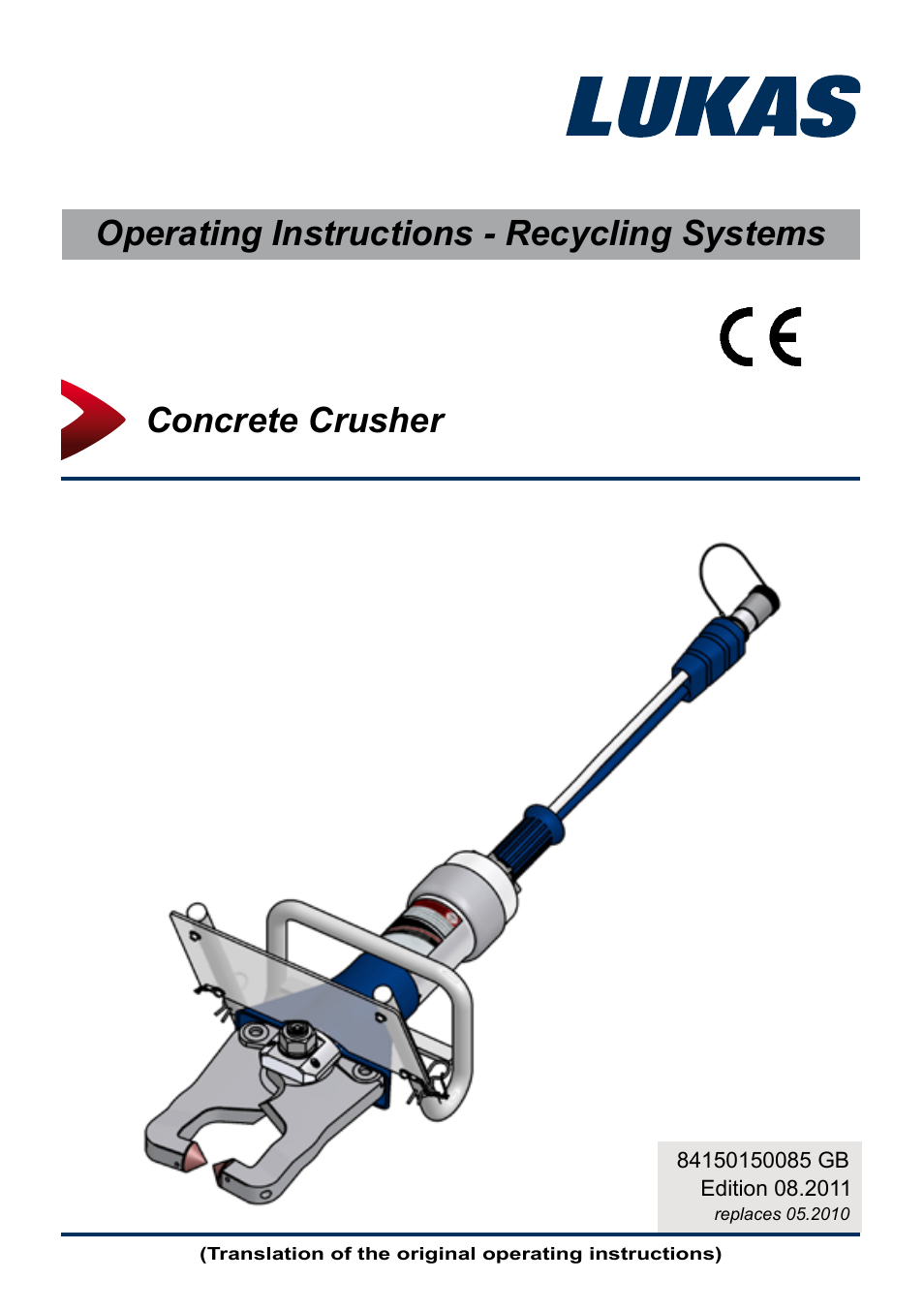 Lukas Concrete crushers User Manual | 48 pages